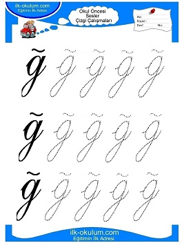 Çocuklar İçin Sesler Çizgi Çalışmaları Çalışma Sayfaları 